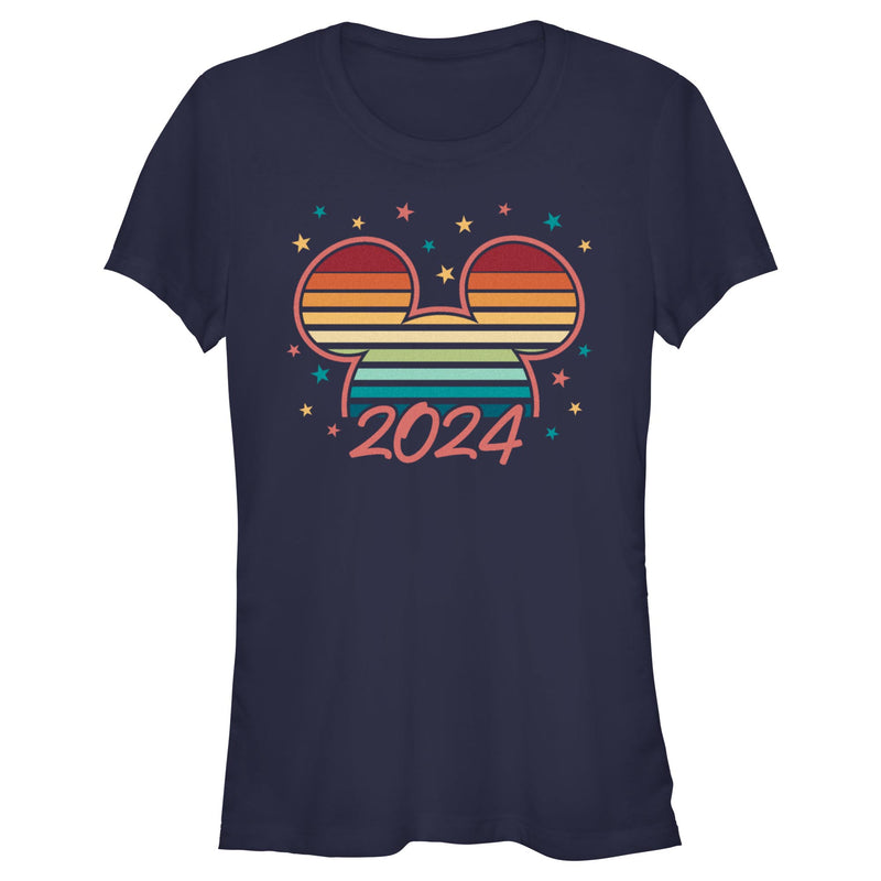 Junior's Mickey & Friends Colorful Retro Sunset 2024 T-Shirt
