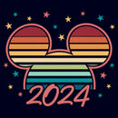 Junior's Mickey & Friends Colorful Retro Sunset 2024 T-Shirt