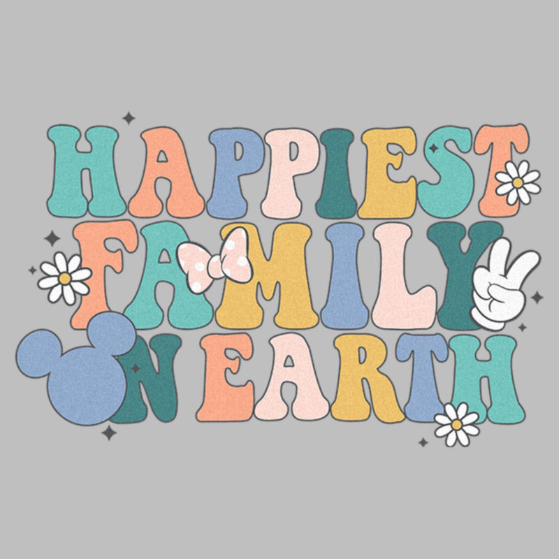 Junior's Mickey & Friends Happiest Family On Earth T-Shirt