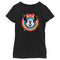 Girl's Minnie Mouse Rainbow Circle Portrait Bow T-Shirt