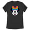 Women's Minnie Mouse Rainbow Bow Portrait T-Shirt