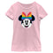 Girl's Minnie Mouse Rainbow Bow Portrait T-Shirt