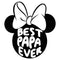 Men's Minnie Mouse Best Papa Ever Ears T-Shirt