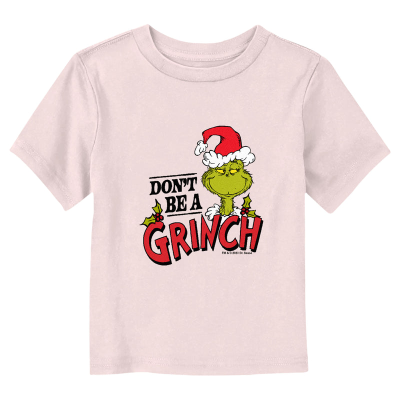 Toddler's Dr. Seuss Christmas Don’t Be a Grinch Santa Hat T-Shirt