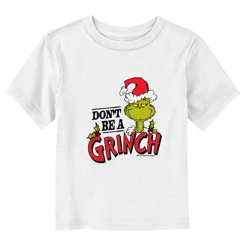 Toddler's Dr. Seuss Christmas Don’t Be a Grinch Santa Hat T-Shirt