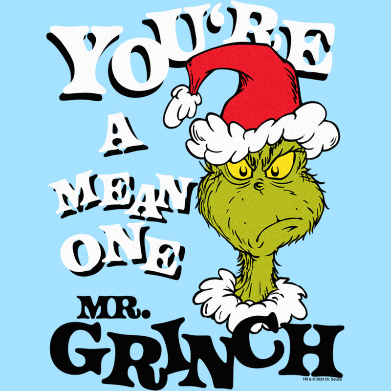 Men's Dr. Seuss Christmas Grinch You're a Mean One Portrait T-Shirt