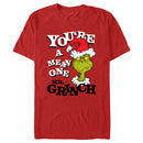 Men's Dr. Seuss Christmas Grinch You're a Mean One Portrait T-Shirt