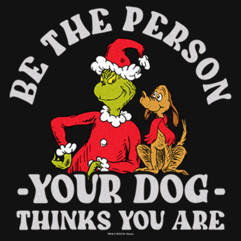 Girl's Dr. Seuss The Grinch Christmas Be the Person T-Shirt