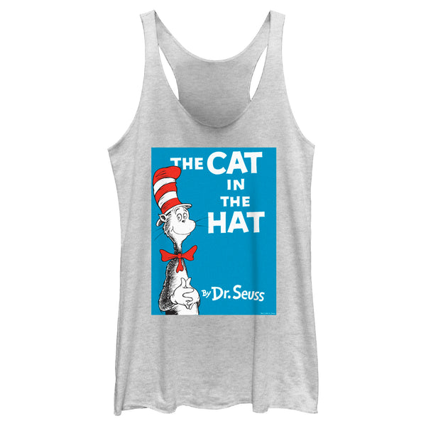 Women's Dr. Seuss The Cat in the Hat Book Cover Racerback Tank Top