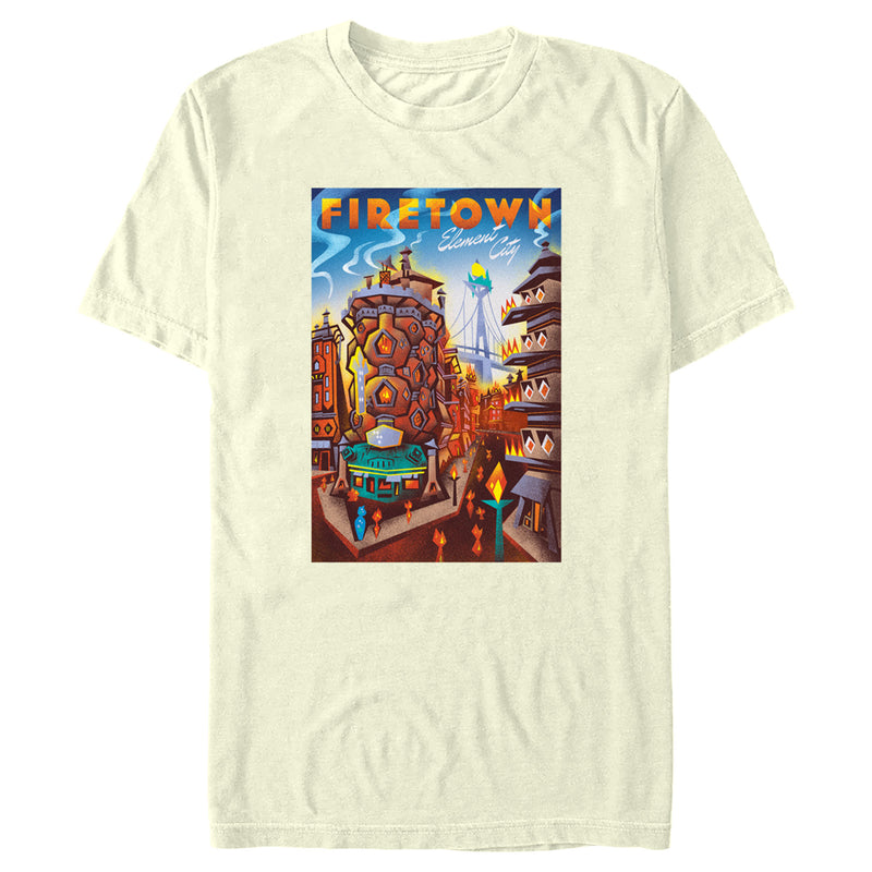 Men's Elemental Firetown Poster T-Shirt