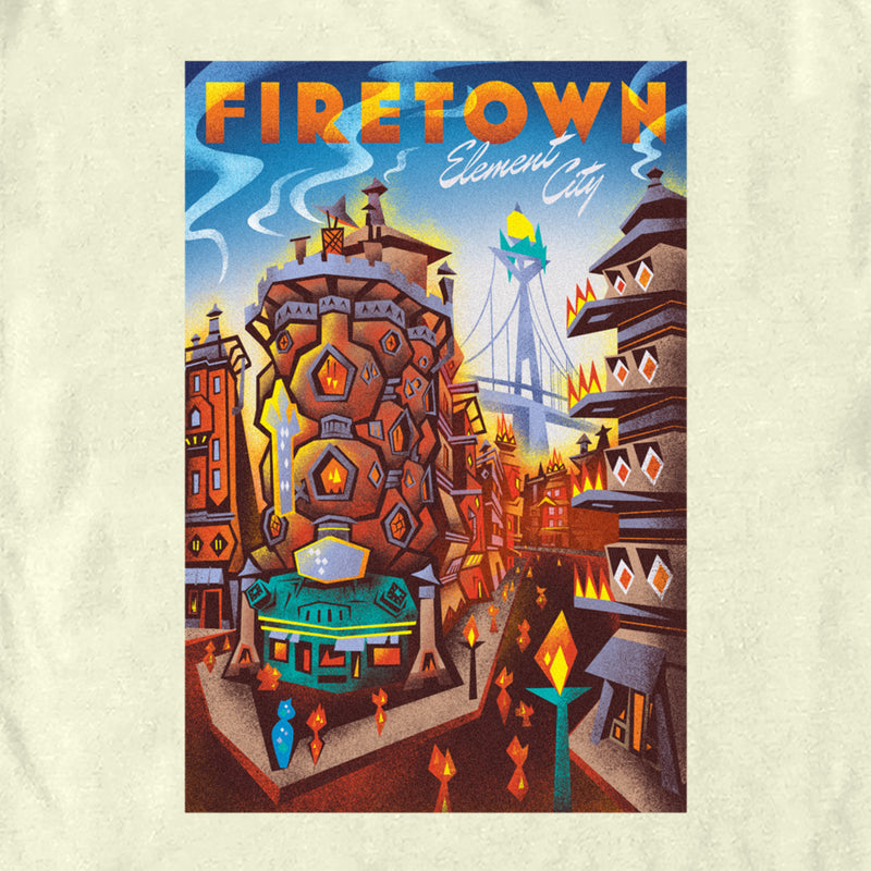 Men's Elemental Firetown Poster T-Shirt