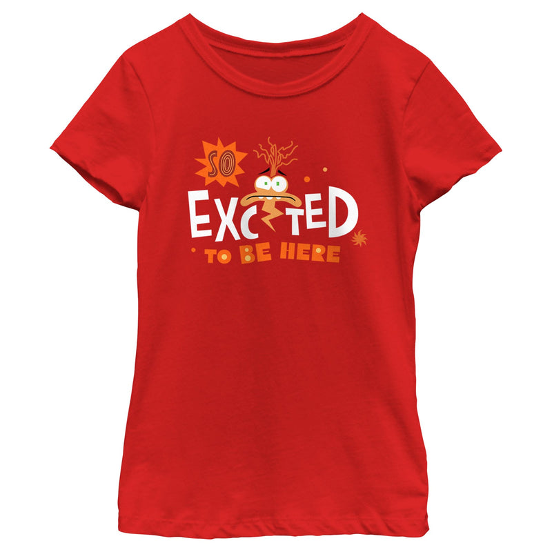 Girl's Inside Out 2 So Excited to Be Here T-Shirt