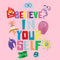 Girl's Inside Out 2 Believe In Your Self T-Shirt