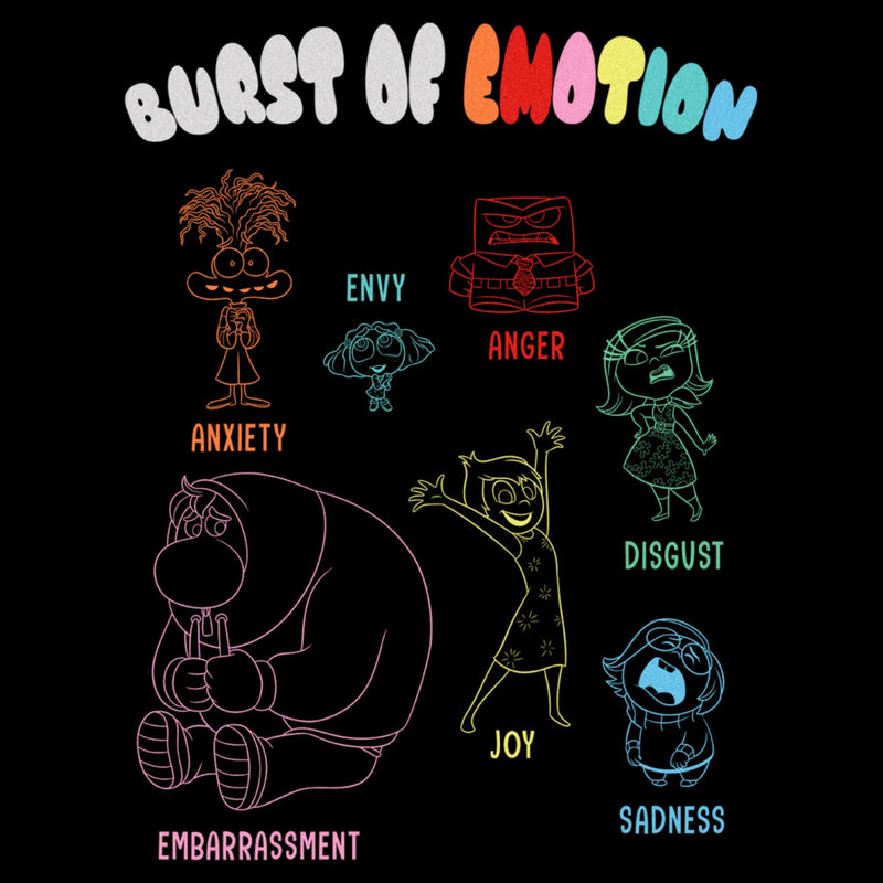 Men's Inside Out 2 Burst of Emotion Doodles T-Shirt