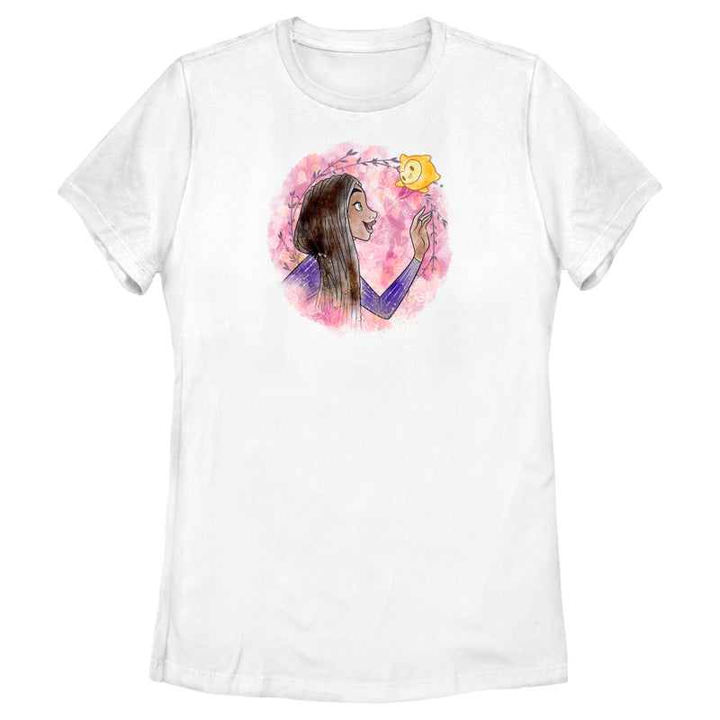 Women's Wish Asha Watercolor Portrait T-Shirt