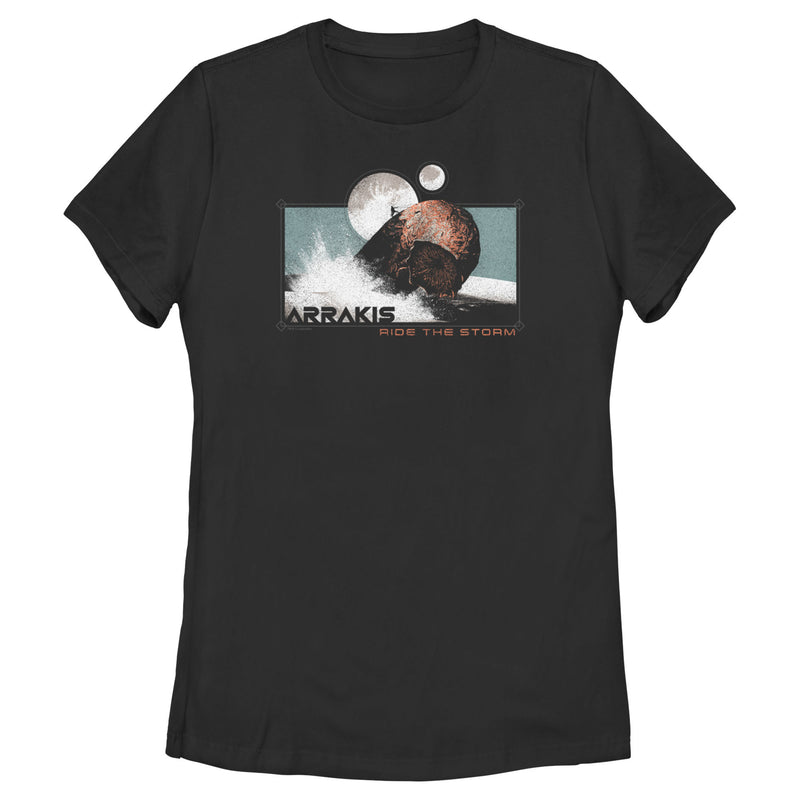 Women's Dune Part Two Arrakis Ride the Storm Sandworm T-Shirt