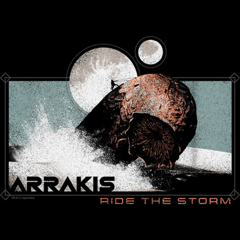 Boy's Dune Part Two Arrakis Ride the Storm Sandworm T-Shirt