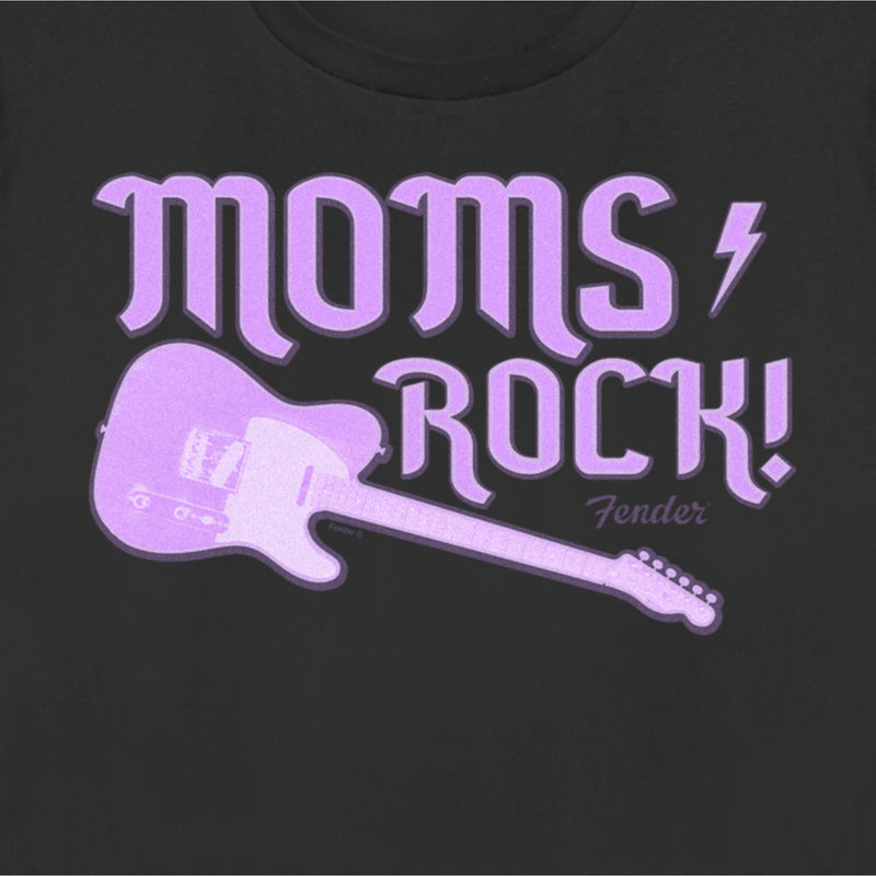 Women's Fender Moms Rock Purple Guitar T-Shirt