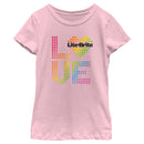 Girl's Lite-Brite Rainbow Retro Love T-Shirt