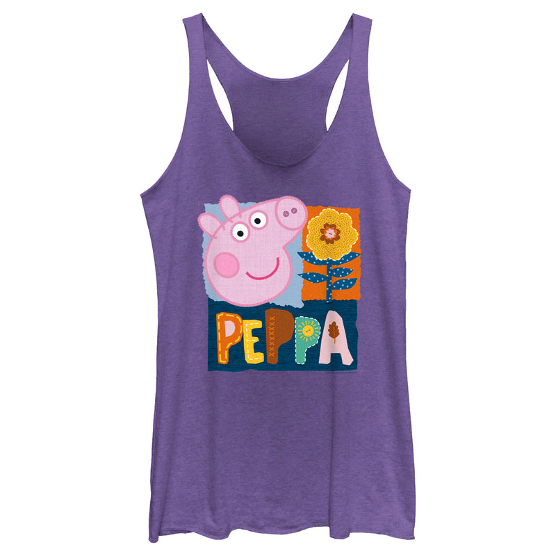 Women's Peppa Pig Spring Portrait Racerback Tank Top