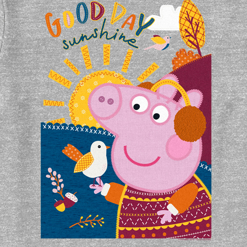 Toddler's Peppa Pig Good Day Sunshine Embroidery T-Shirt