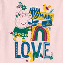 Toddler's Peppa Pig Made with Love Green Embroidery T-Shirt