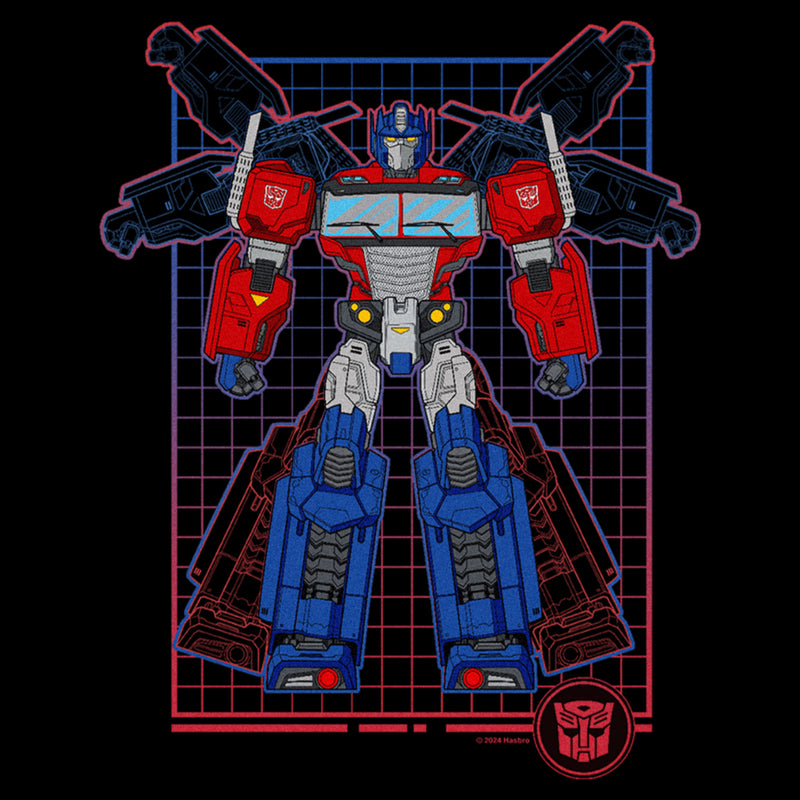 Boy's Transformers Optimus Prime Grid T-Shirt