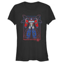 Junior's Transformers Optimus Prime Grid T-Shirt