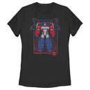 Women's Transformers Optimus Prime Grid T-Shirt