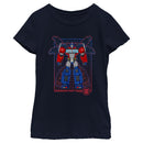 Girl's Transformers Optimus Prime Grid T-Shirt