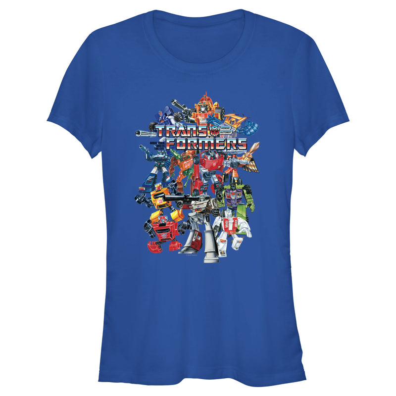 Junior's Transformers Autobots Collage T-Shirt