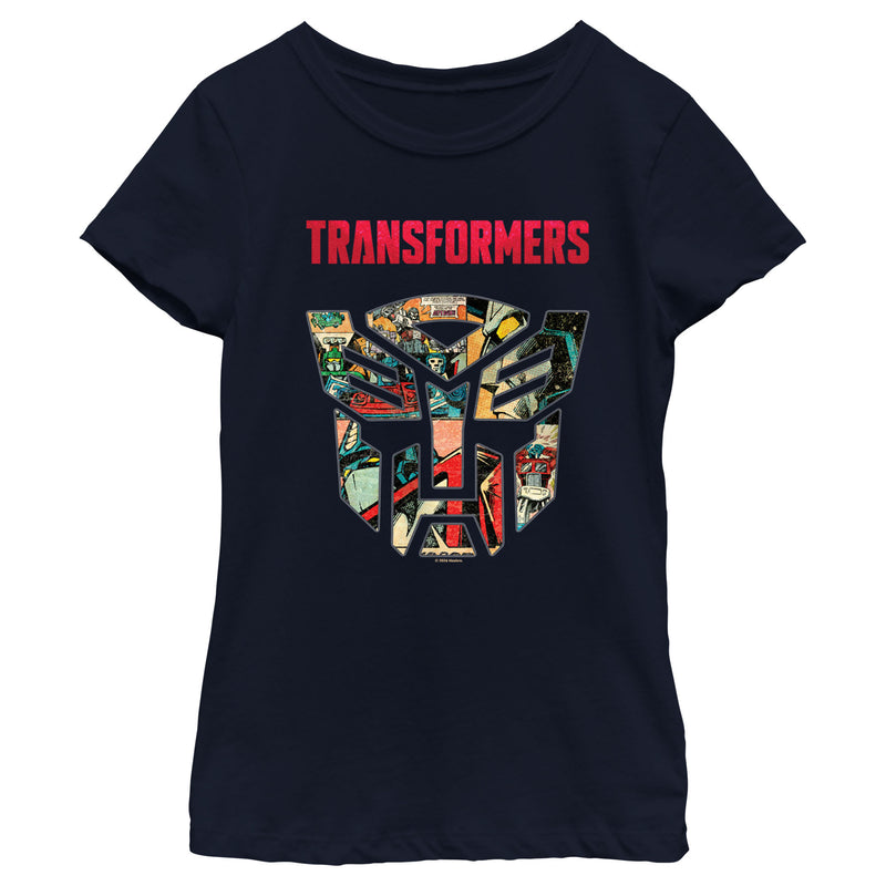 Girl's Transformers Generations Comic Logo T-Shirt