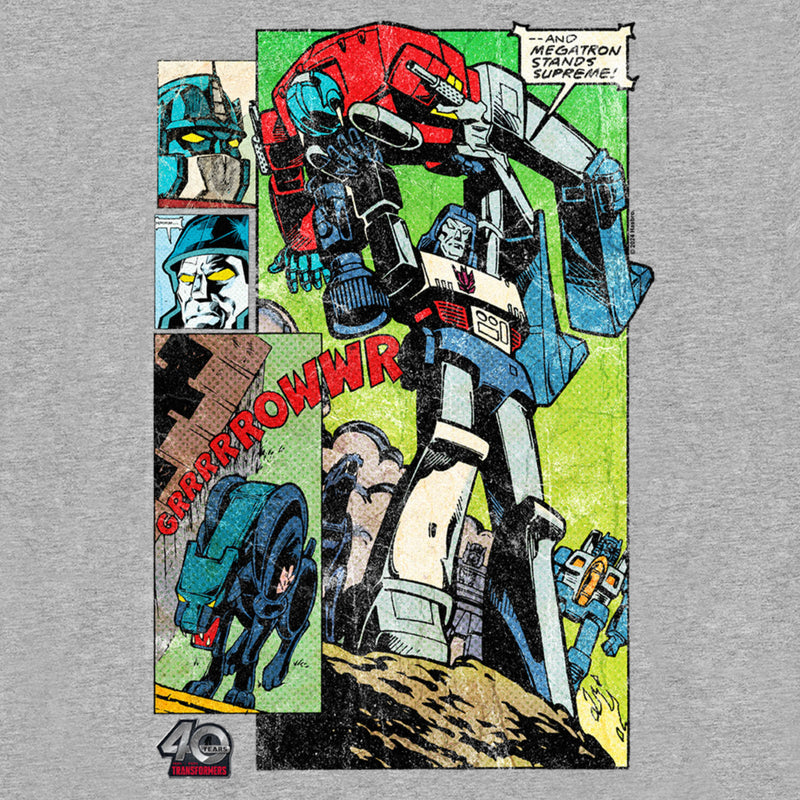 Boy's Transformers And Megatron Stands Supreme Panel T-Shirt