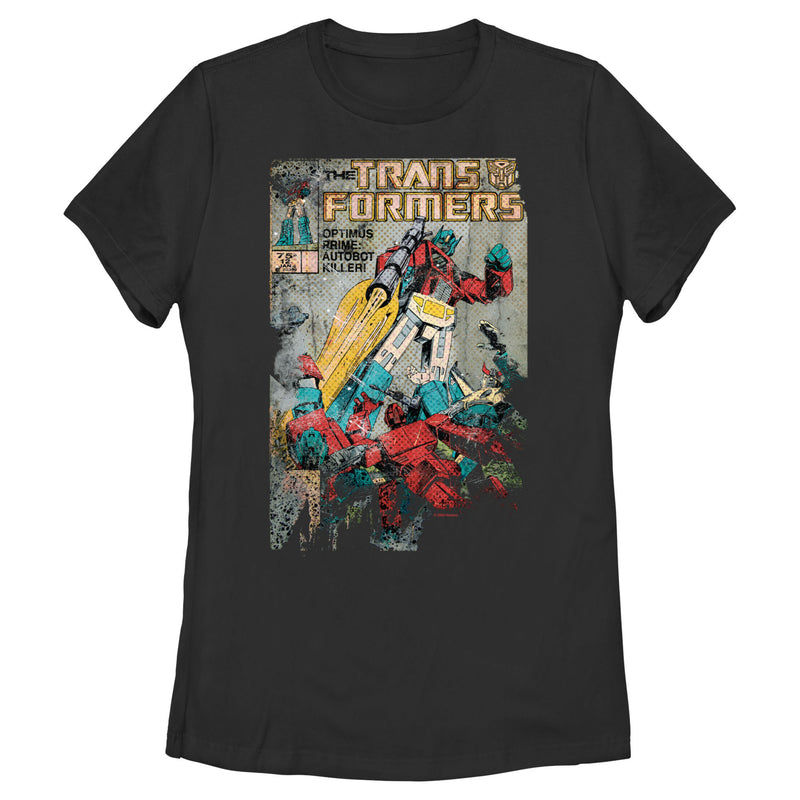 Women's Transformers Distressed Optimus Prime Autobot Killer T-Shirt