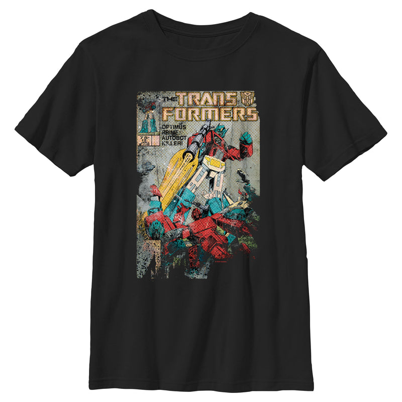 Boy's Transformers Distressed Optimus Prime Autobot Killer T-Shirt