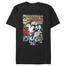 Men's Transformers Megatron vs Optimus Prime Fight Panel T-Shirt