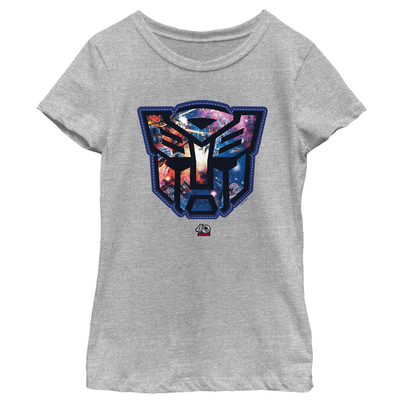 Girl's Transformers Autobots Space Battle Logo T-Shirt