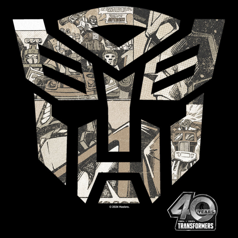 Men's Transformers Anniversary Comic Logo T-Shirt