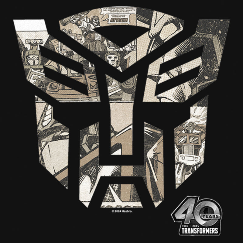 Girl's Transformers Anniversary Comic Logo T-Shirt