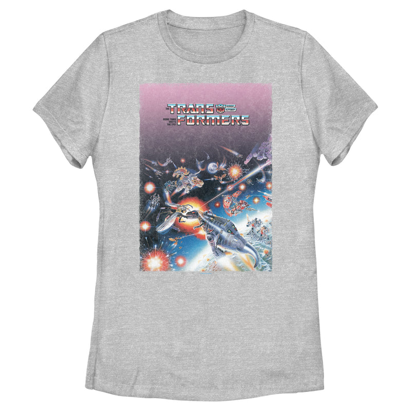 Women's Transformers Atmosphere Battle Poster T-Shirt