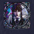 Men's Wednesday Stained Glass Addams Portrait T-Shirt