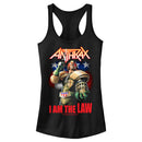 Junior's Anthrax Dredd I Am The Law Racerback Tank Top