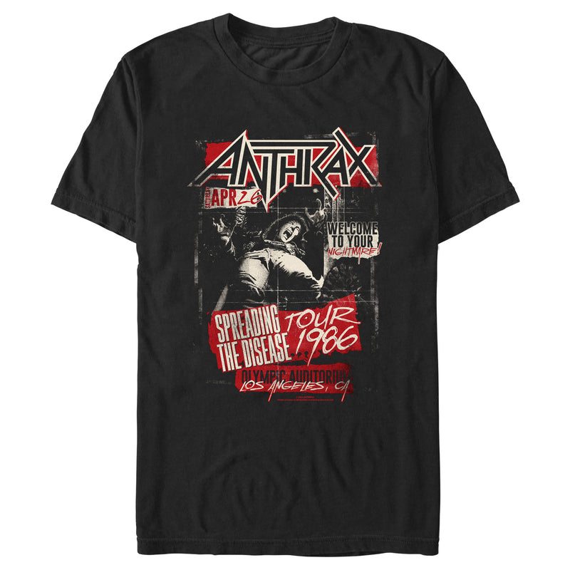 Men's Anthrax Welcome To Your Nightmare Distressed T-Shirt