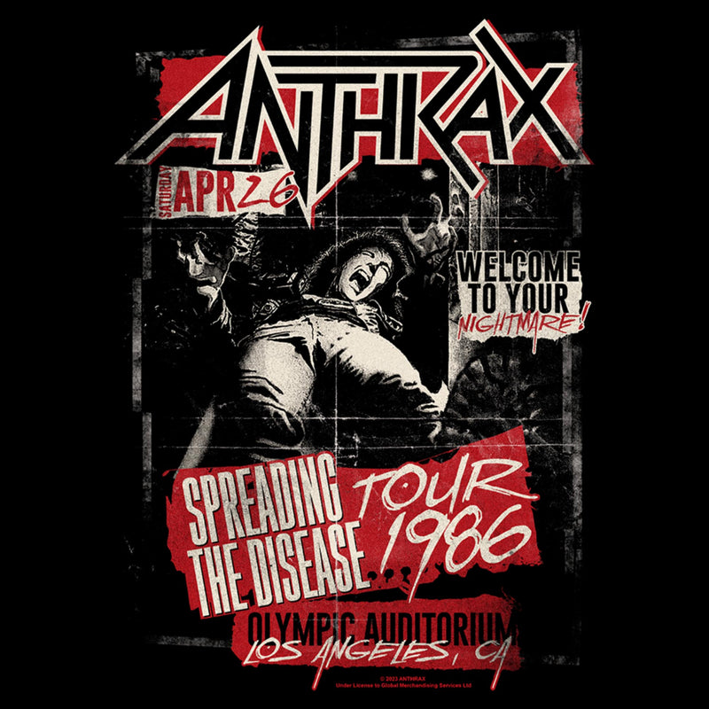 Men's Anthrax Welcome To Your Nightmare Distressed T-Shirt