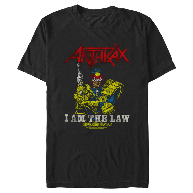 Men's Anthrax Distressed I Am The Law T-Shirt