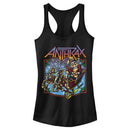 Junior's Anthrax Not Man Sleigh Racerback Tank Top