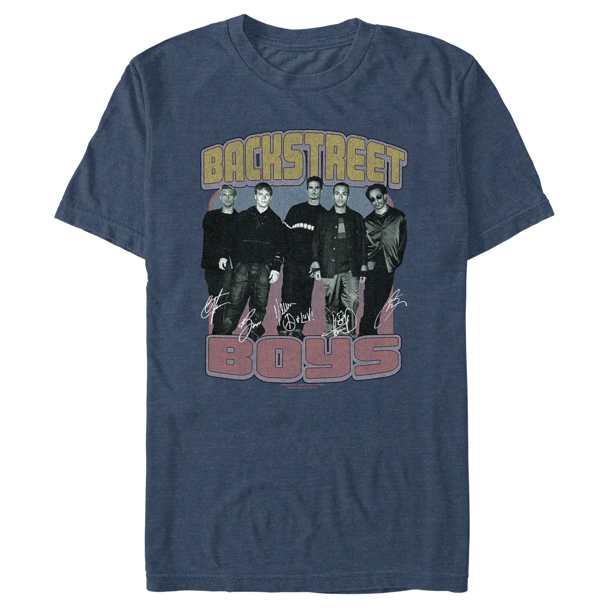 Men's Black Backstreet Boys Signatures T-Shirt
