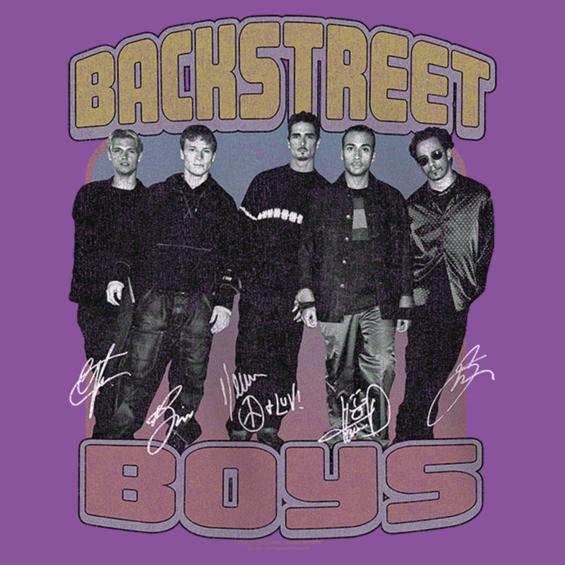 Girl's Backstreet Boys Member Photo Stripes T-Shirt