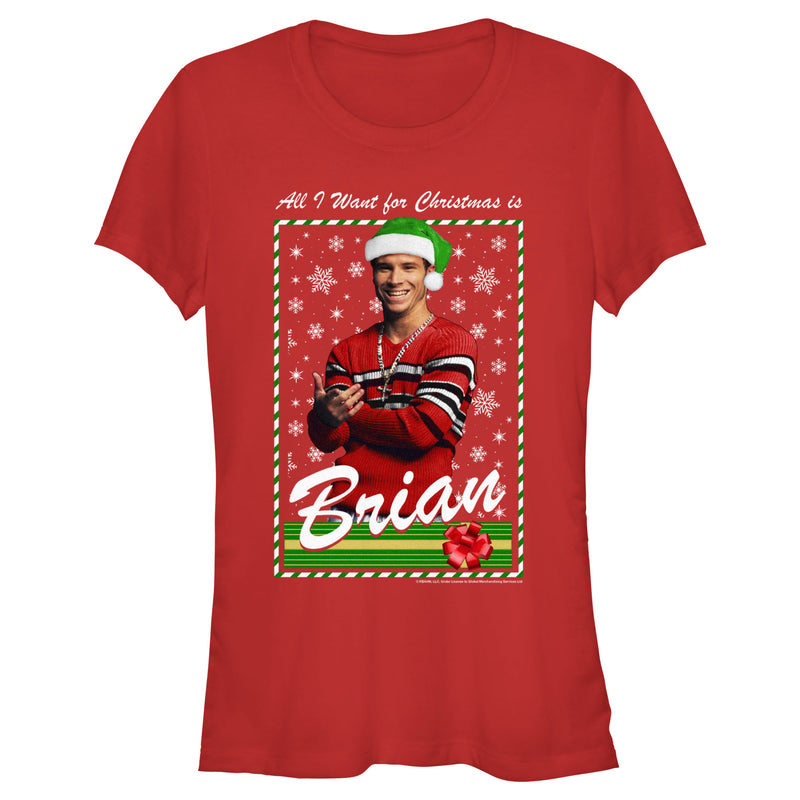 Junior's Backstreet Boys Brian All I Want for Christmas T-Shirt