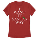 Women's Backstreet Boys I Want It Santa's Way T-Shirt